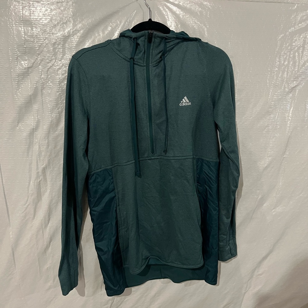 Adidas Green Climawarm 1/2 Zip Sweatshirt Size Medium